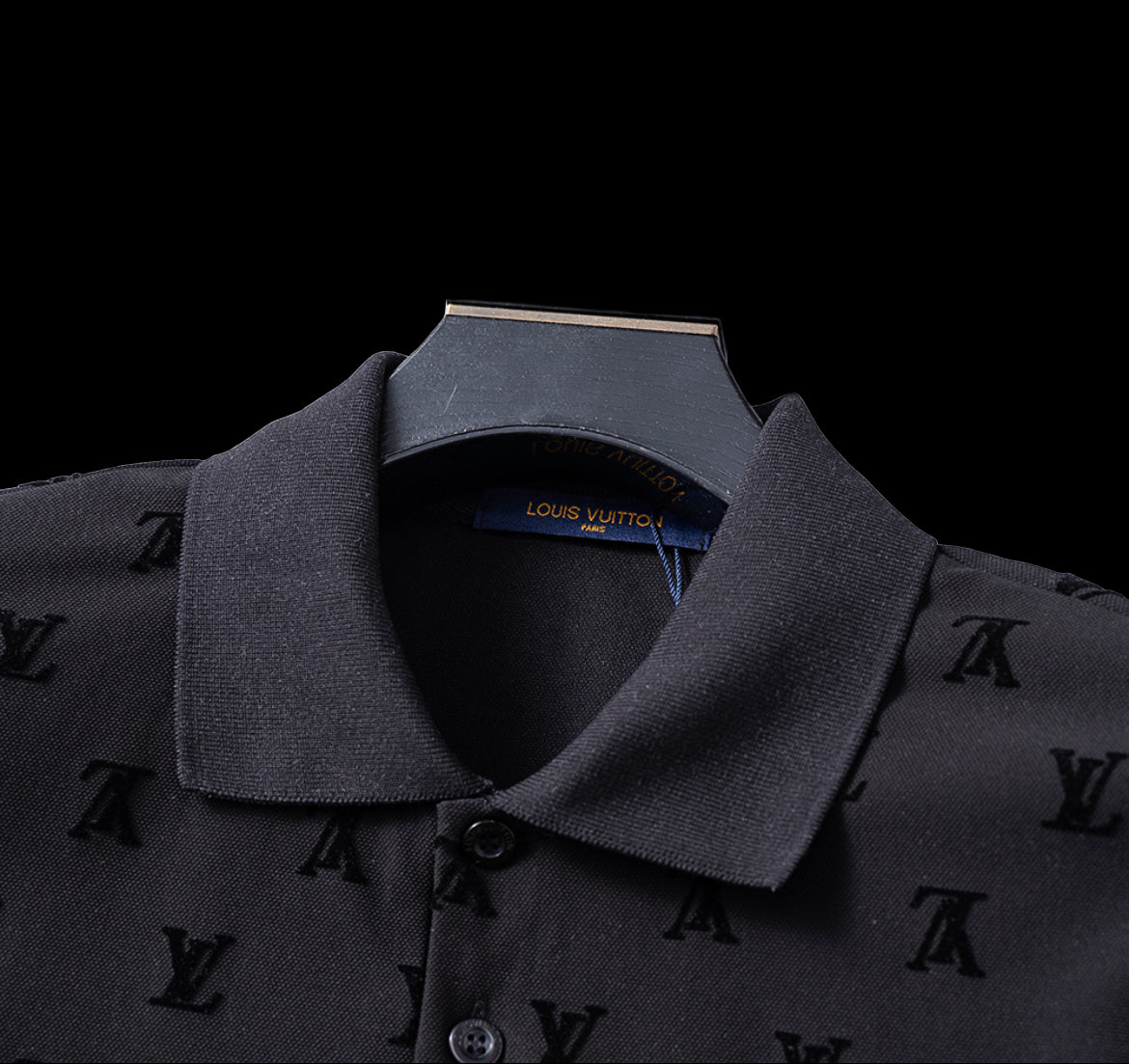 Louis Vuitton Logo LV Black Print Men’s Shirt/Shorts
